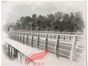 2C5E3E27-D037-4EB2-A051-9245972FF5C0-300x225 桥梁栏杆设计手绘原创手稿（手绘初稿）