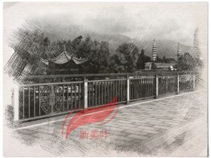 C929851A-AD1B-4058-8C4D-D8C93E567C88-300x225 中国风 风格 桥梁景观护栏设计手绘图原稿