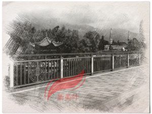 C929851A-AD1B-4058-8C4D-D8C93E567C88-300x225 中国风 风格 桥梁景观护栏设计手绘图原稿