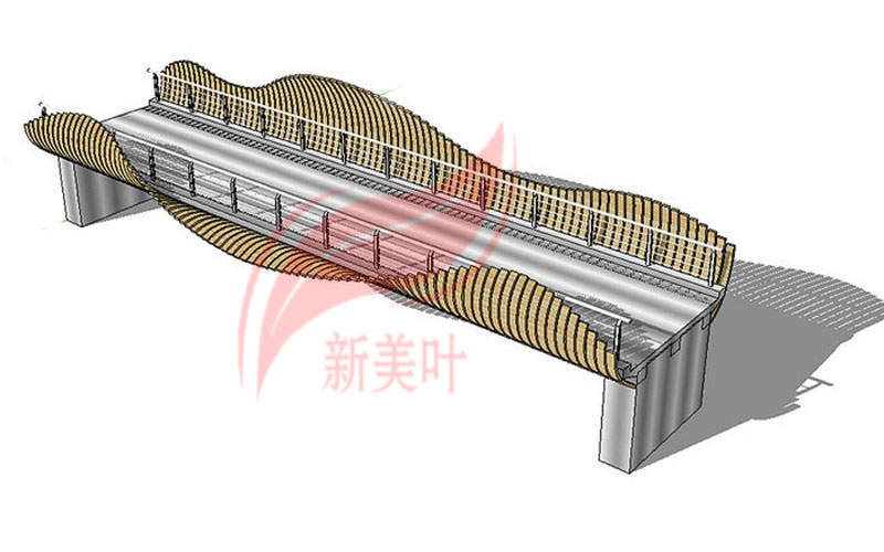 2 新美叶公司新品景观桥梁护栏部分设计建模展示（概念款）