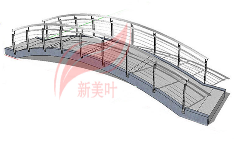 3-1 新美叶公司新品景观桥梁护栏部分设计建模展示（概念款）