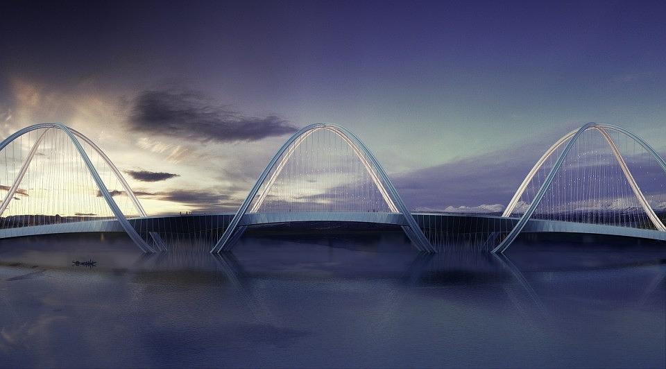p47680371 北京冬奥会景观桥设计——五环廊桥赏析（腾云驾雾的不真实感，美！！！）