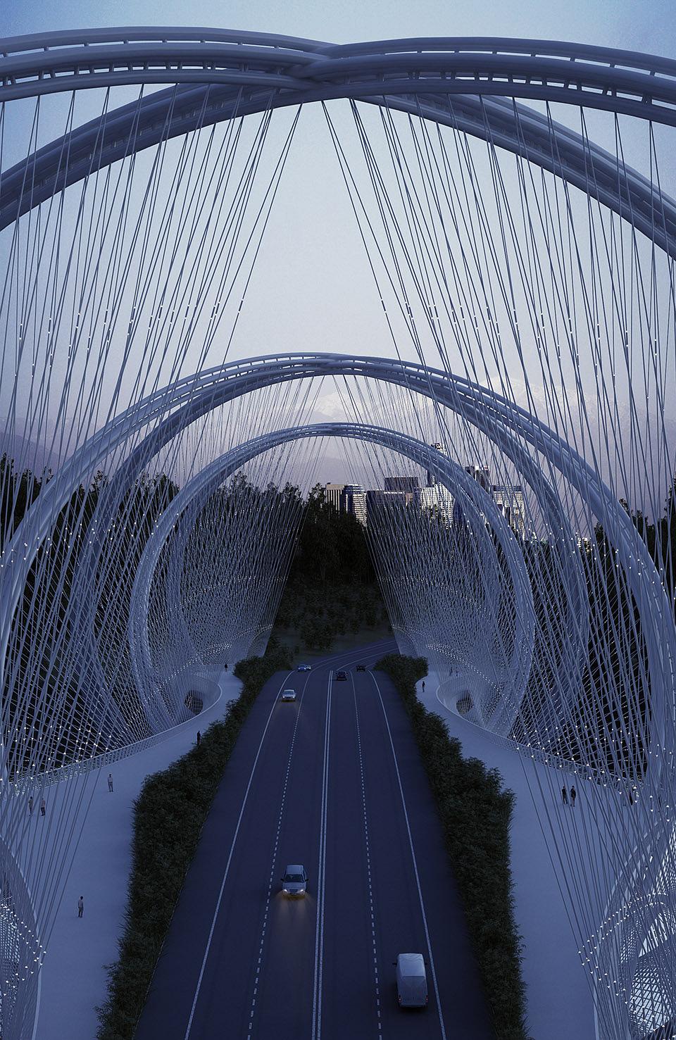 p47680375 北京冬奥会景观桥设计——五环廊桥赏析（腾云驾雾的不真实感，美！！！）