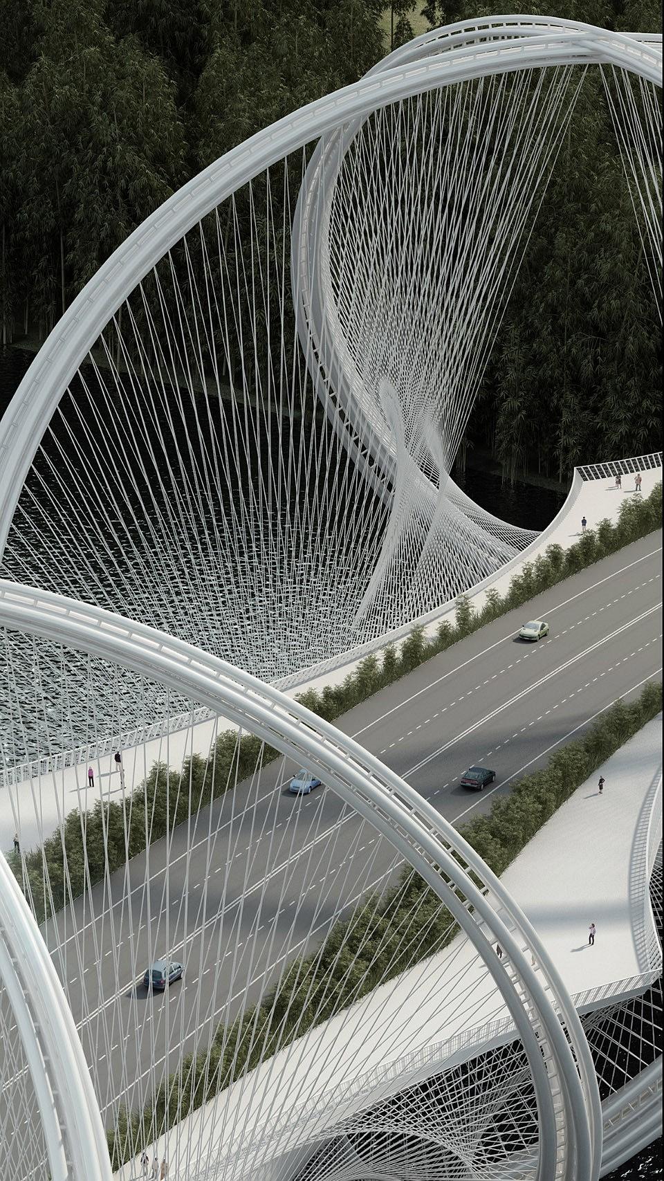 p47680389 北京冬奥会景观桥设计——五环廊桥赏析（腾云驾雾的不真实感，美！！！）