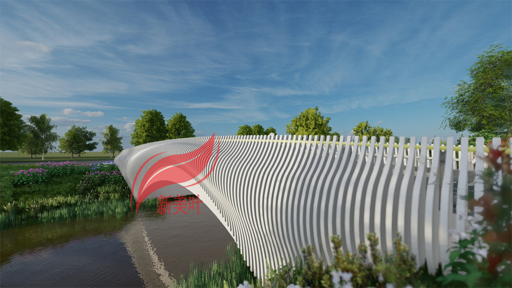 11 2022年新美叶公司 桥梁装饰、网红桥、公园栈道护栏、栈道护栏